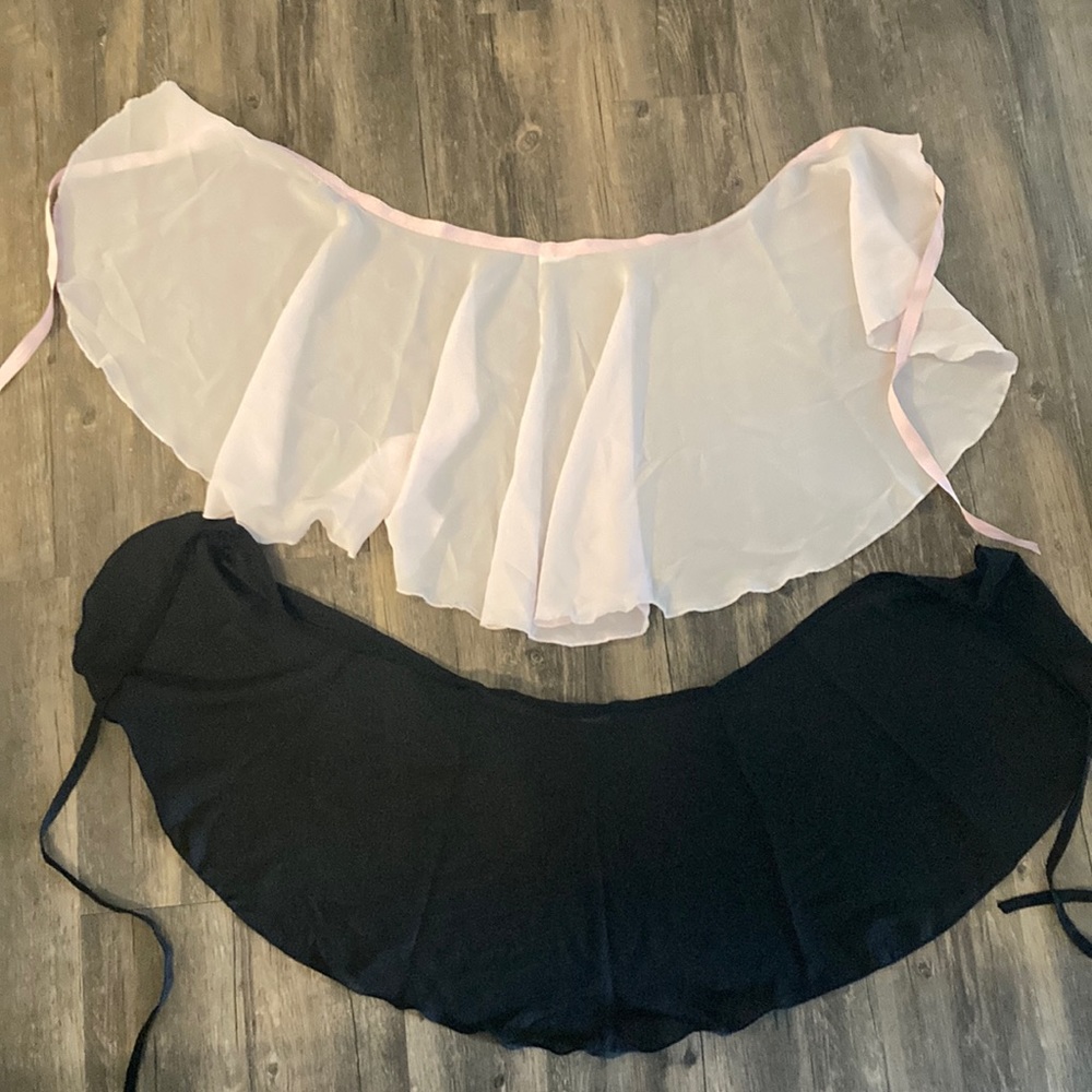 Ballet wrap style dance skirts